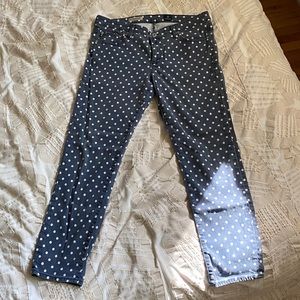 AG - the Stevie - Slim straight - polka dot jeans